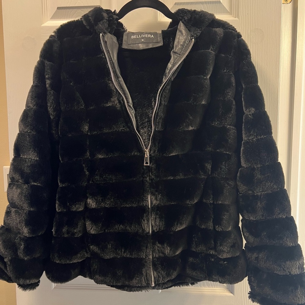 Women's Black Faux Fur Jacket